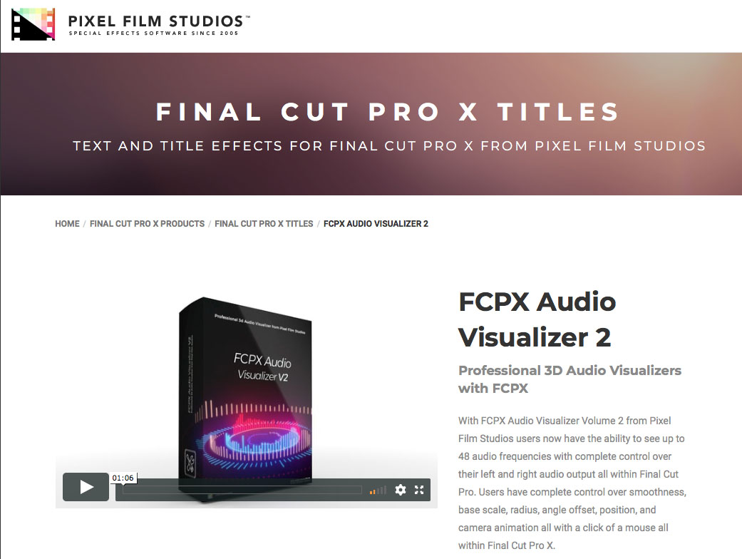download audio visualizer for final cut pro